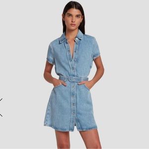 NWT 7 For All Mankind denim button down dress! Size Medium!